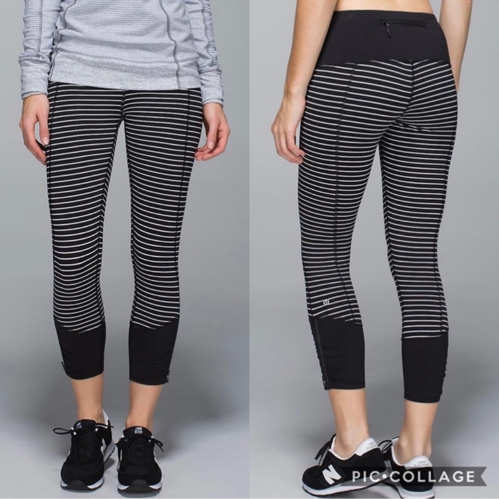 Lululemon Runday Crop Stripe RARE